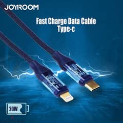 وصلت ايفونJoyroom Fast Charge Data Cable Type-c to lightning 0