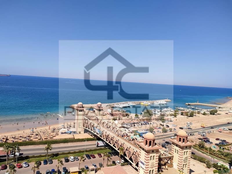 For sale, 330 sqm, 4 bedroom beach chalet in Porto Sokhna, negotiable, direct view of the Red Sea, at a special price. 7