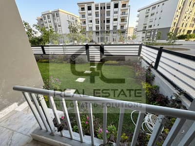 Apartment in a garden in Hyde Park, Fifth Settlement, for rent, fully furnished, 155 square meters, 3 rooms, lowest price for rent in Market View Land