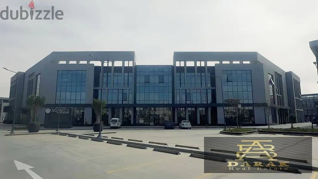 Office for sale in Madinaty, located in the Open Air Mega Mall. Prime location with a panoramic view of the lakes. 3