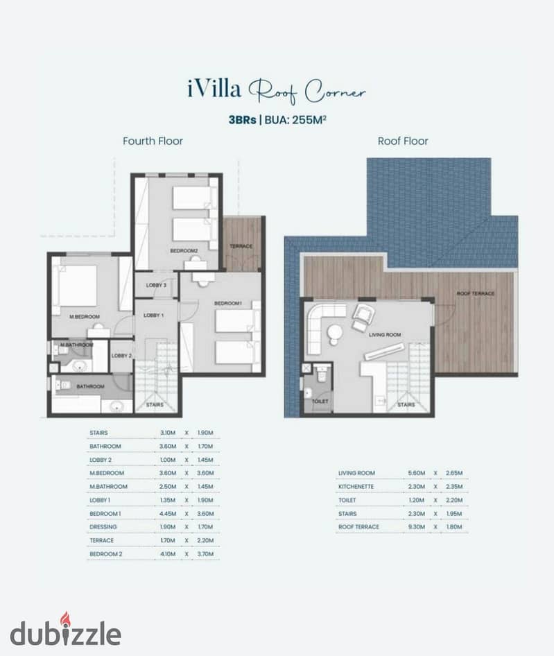 From the owner directly without any over price ,  corner ivilla roof for sale , lagoon view , in Aliva at Mostakbal smart city , sea front , prime loc 5