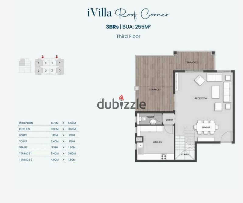 From the owner directly without any over price ,  corner ivilla roof for sale , lagoon view , in Aliva at Mostakbal smart city , sea front , prime loc 6