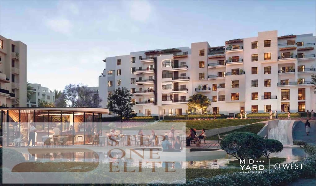 Own a fully finished two-bedroom apartment in the most prestigious location in October, directly in front of Mall of Egypt 3