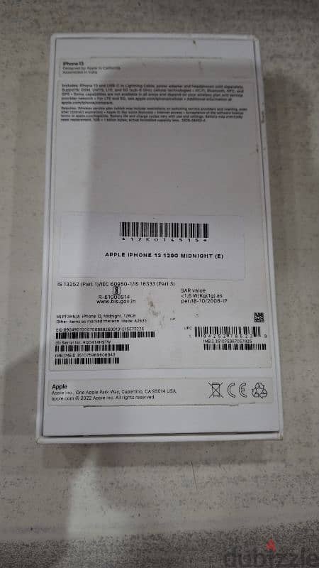 iphone 13 128g 100% في ضمان ابل لشهر 8/2025 4