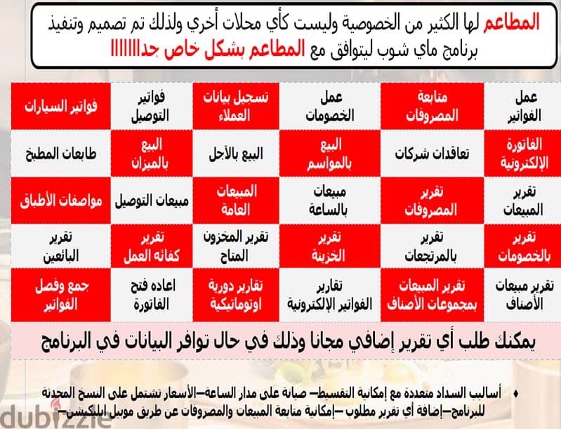 مطلوب وكلات لتوزيع برامج للمطاعم والمحلات التجارية 6