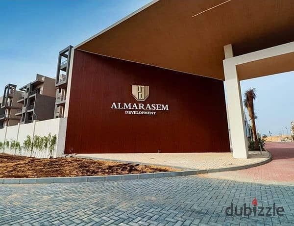 Apartment with garden for sale, immediate receipt, fully finished, in Fifth Square Al Marasem, for sale directly on the 90th 9