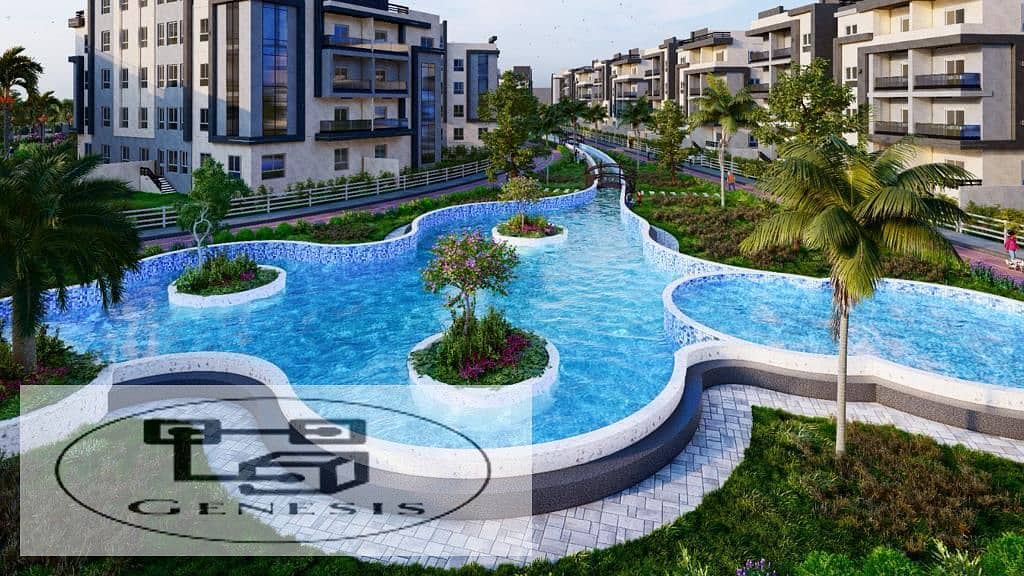 Apartment for sale 162 m + private garden at a special price in installments in Palm Capital Compound, El Shorouk, in front of SODIC 6