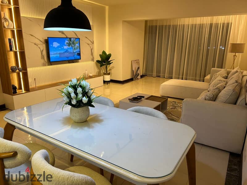 Fully furnished Duplex Super lux 1st Use for rent in Porto New Cairo 3