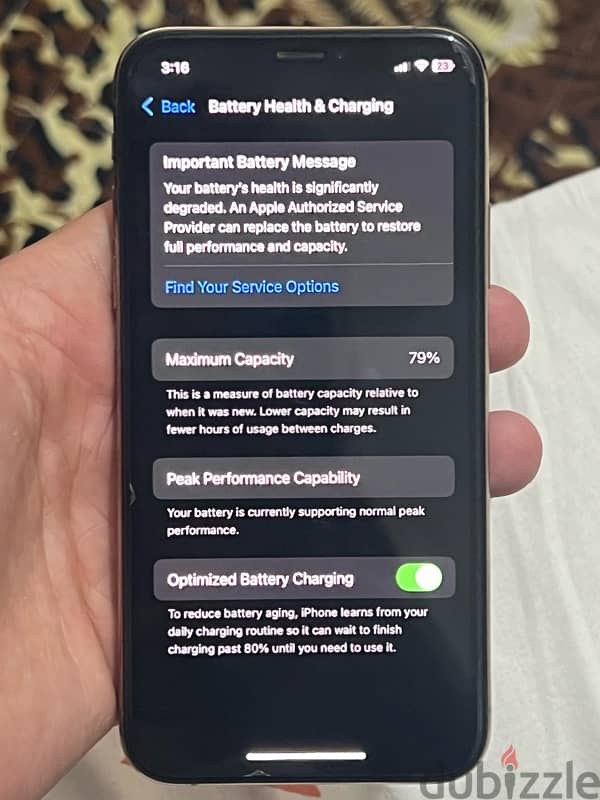 iPhone XS 256gb battery 79% حاله جيده 2