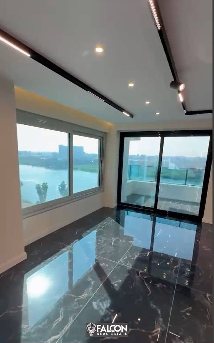 with panoramic nile view. . . 3 rooms for sale in maadi 5