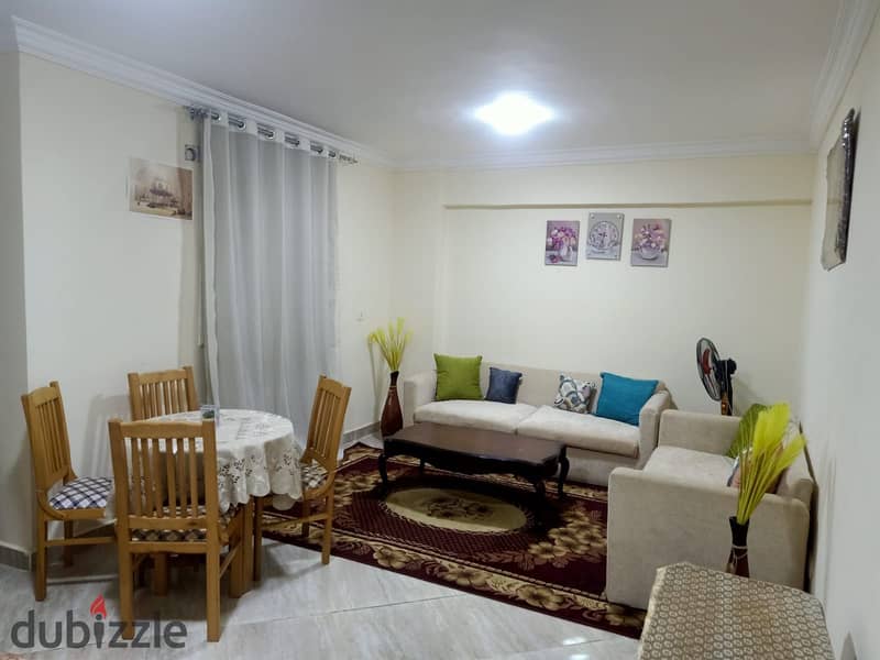 Furnished apartment for rent in Dar Misr Al-Kronfol, ground floor + garden - Fifth Settlement 13