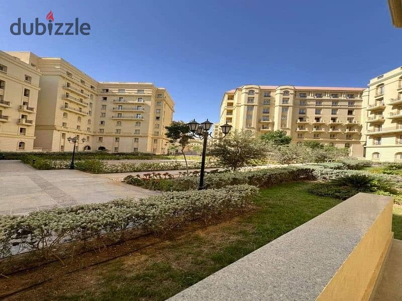 Apartment for sale ready for inspection, ready to move, fully finished in Garden City Compound with an open view of the landscape with installment12 5