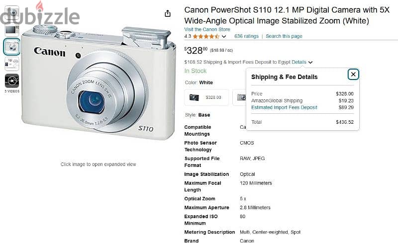 Canon PowerShot S110 12MP Digital Camera with 3-Inch touch LCD 5