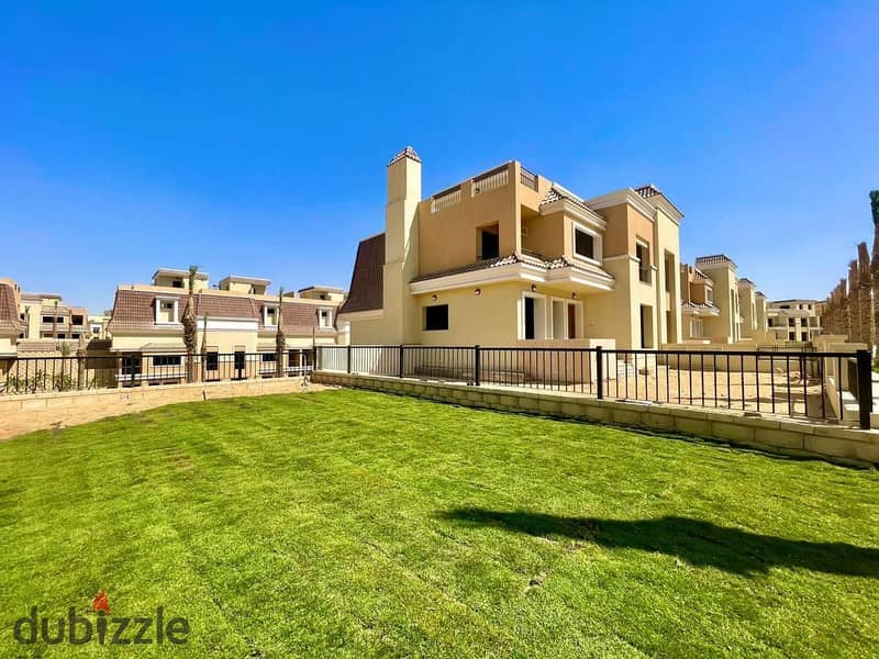 Townhouse Villa for sale in installments in front of Madinaty on Suez Road in Sarai Compound New Cairo 3