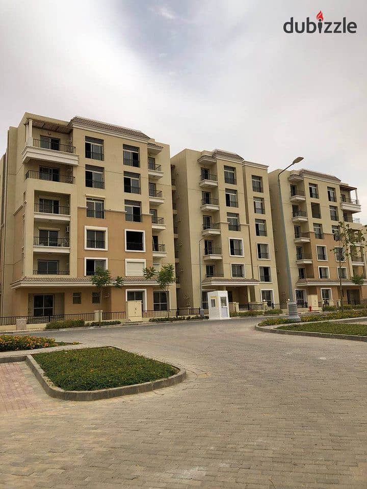 In front of Madinaty 3-bedrooms apartment for sale in installments in Sarai New Cairo 0