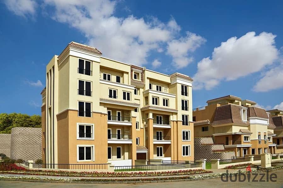 In front of Madinaty 3-bedrooms apartment for sale in installments in Sarai New Cairo 3