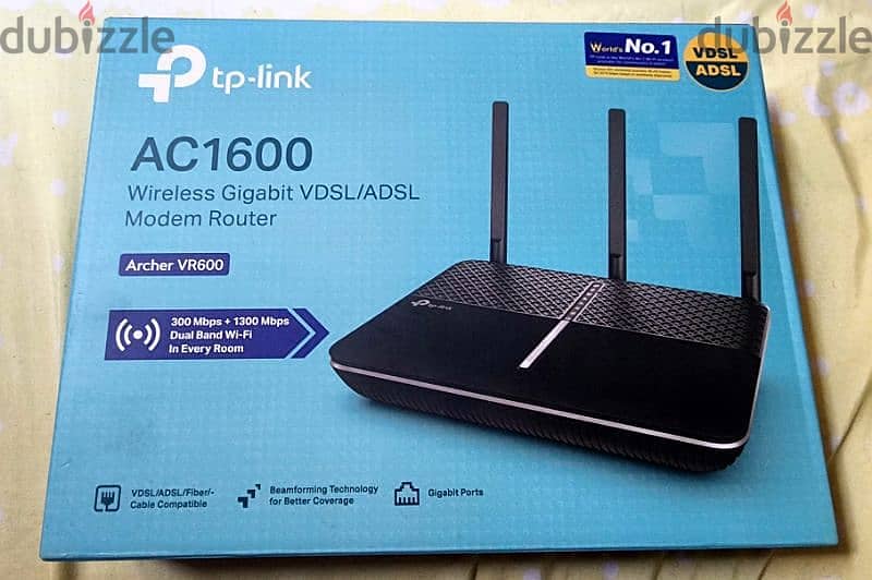 TP-Link Archer VR600 AC1600 v2 Wireless Gigabit VDSL/ADSL Modem Router 0