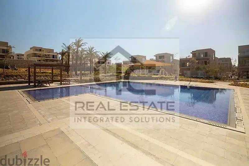 for sale apartment with garden 3 bed ready to move on landscape bahry under price in palm hills new cairo 5