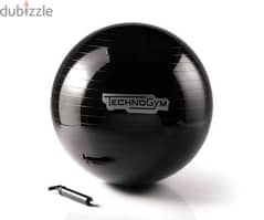 Ball tecnogym black  كرة مطاطية للتمارين تكنوجيم إسود جديده بشنطتها 0