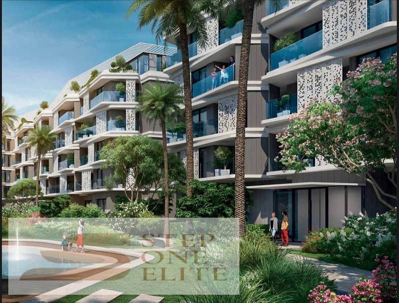 The cheapest apartment in the most luxurious compound in 6th of October, with installments over the longest period 3