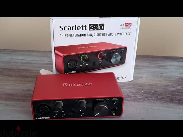 واجهة صوتية USB من نوع Focusrite Scarlett Solo (الجيل الثالث) مستعملة 3