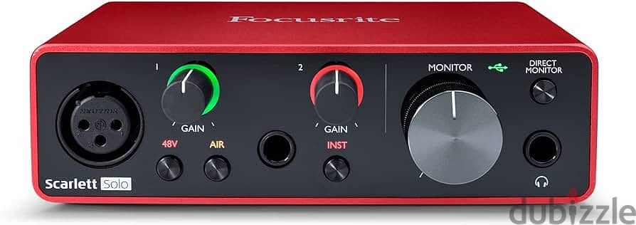 واجهة صوتية USB من نوع Focusrite Scarlett Solo (الجيل الثالث) مستعملة 5