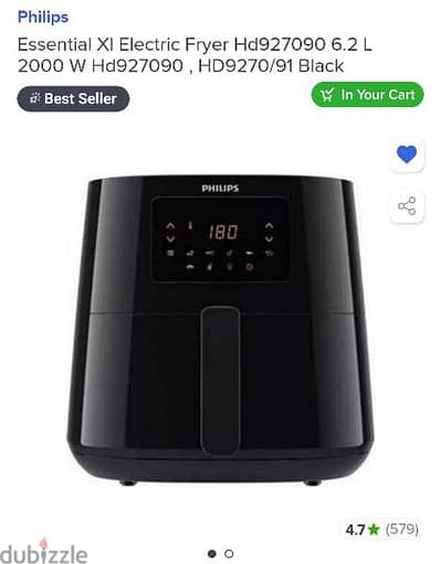 airfryer Philips XL 2000W 6.2L