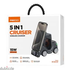 • 5 in 1 wireless charger in the shape of a trendy car 0