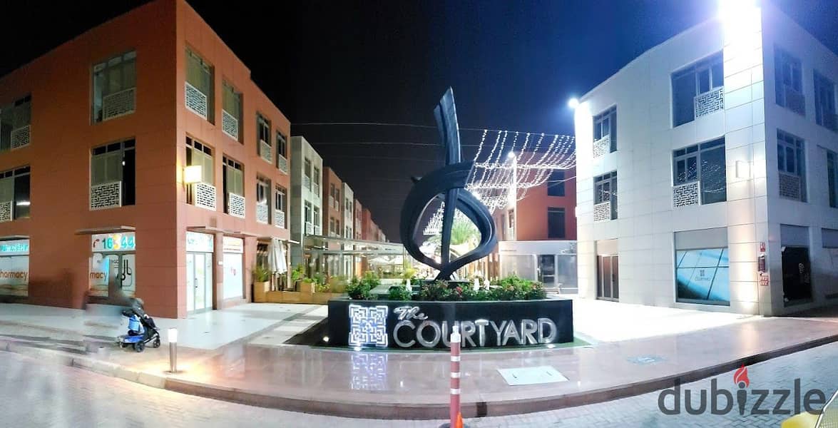 Office for rent, administrative headquarters, 515 square meters, fully finished, furnished, and air conditioners, The Courtyard, Sheikh Zayed, near th 23