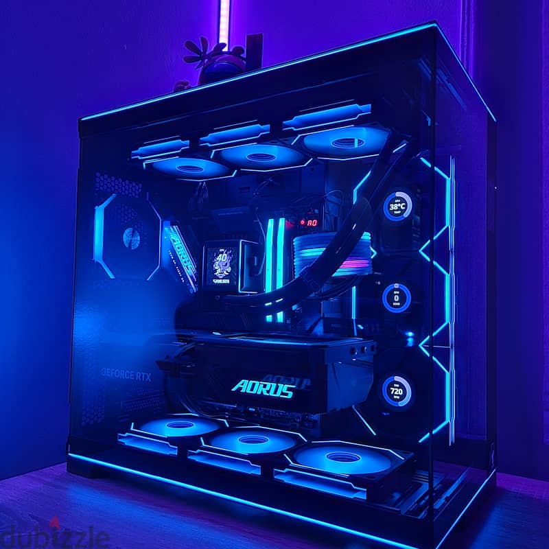 High End PC (RTX 4070TIS + i9 14900k) Lian Li Evo RGB Case 10 fans! 2