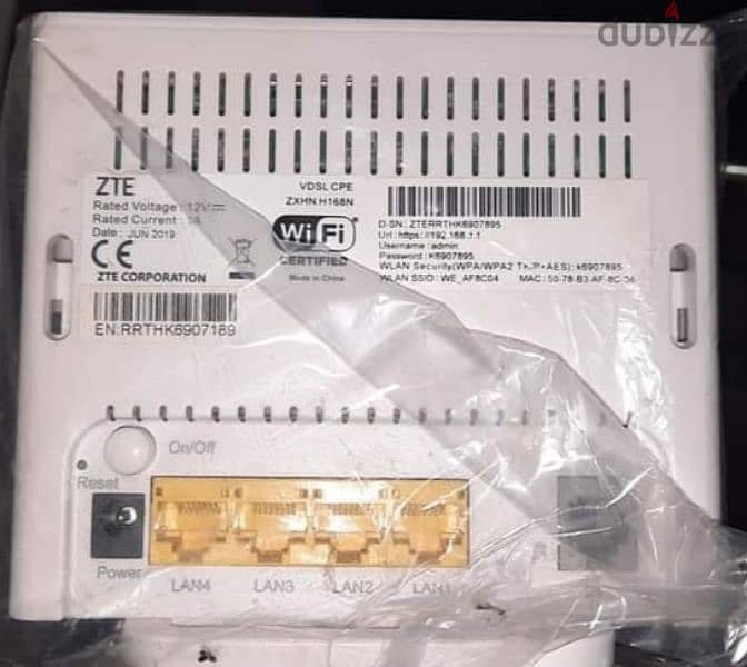 راوتر وي ارضي we VDSL ZTE H168a معاه الكرتونه وحاجته 1