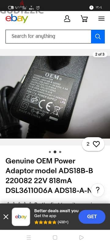 ADAPTOR OEM 22V 818ma 5