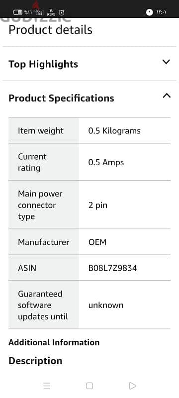 ADAPTOR OEM 22V 818ma 7