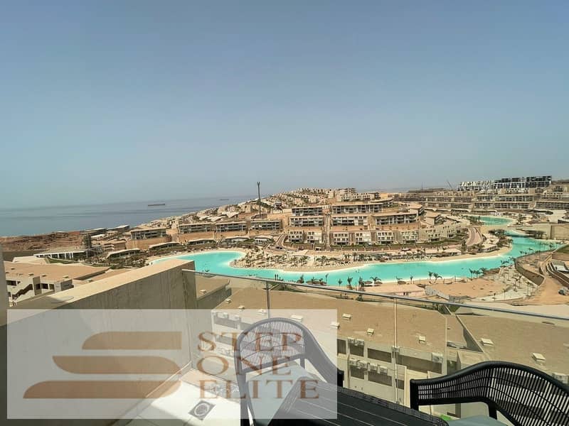 The lowest down payment is a chalet for sale (2 rooms), Full Seaview, in Monte Galala, Ain Sokhna 2