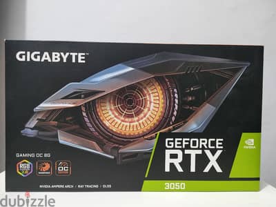 gpu rtx 3050 8G gigabyte 3fan كارت شاشة 3050جيجا بايت 3 مراوح نضيف جدا