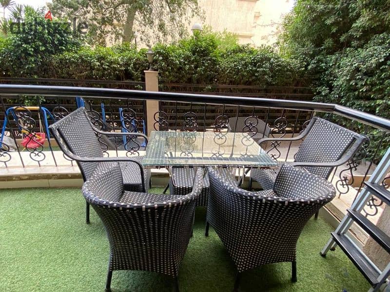 Apartment for sale 121 m with a private garden, immediate delivery, finished with kitchen units in Rehab City, at a special price 10