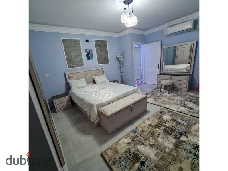 3-room apartment for rent, fully finished and furnished, with a view, near Tataa, the eastern market, Al Rehab. 7