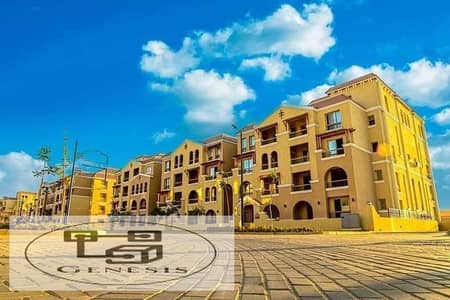 For sale, 125 sqm apartment + garden in Evy Compound, Maadi View, in installments, in front of Madinaty Gate 2