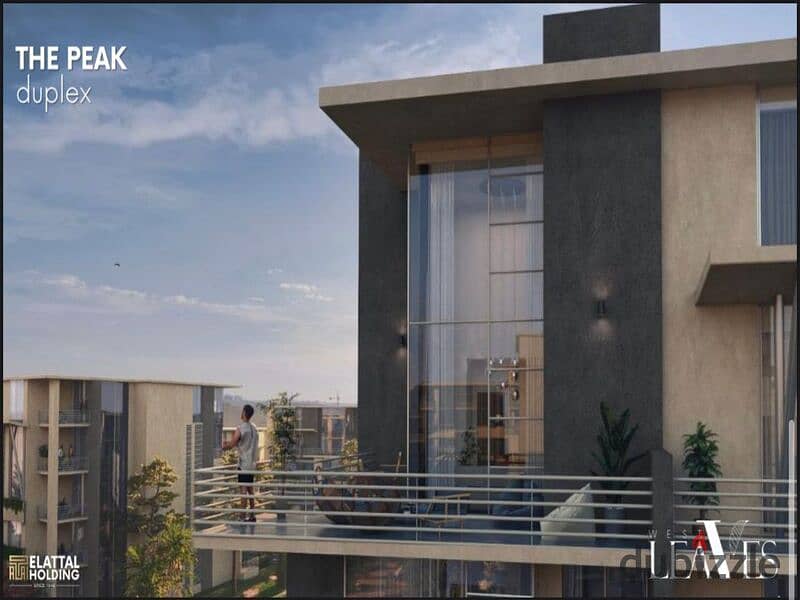 Duplex for sale, 285 m, in front of Hyper One, next to Al Khamayel, in installments 8