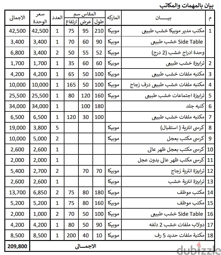 اثاث مكتب بالكامل 15