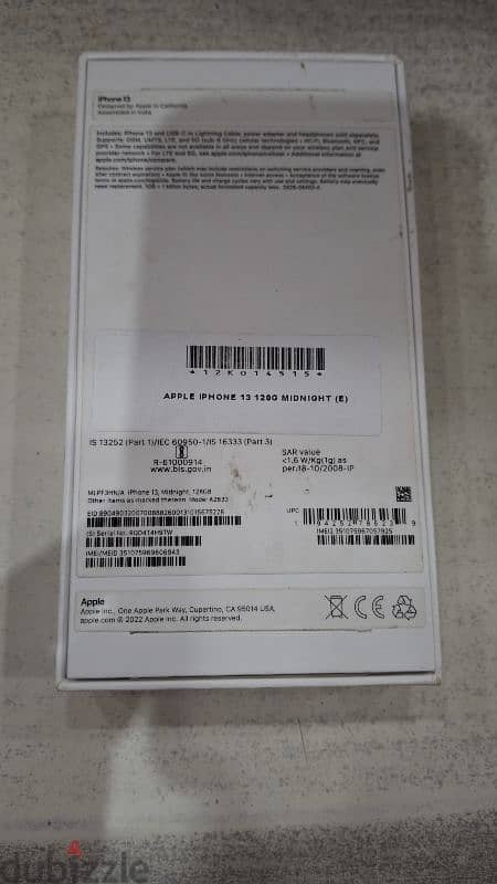 iphone 13 128g 100% في ضمان ابل لغايه 8\2025 5