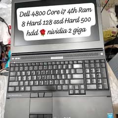 dell 4800 Core i7 4th nividia 2 giga Monitor 15.6 Full hdهاردين 0