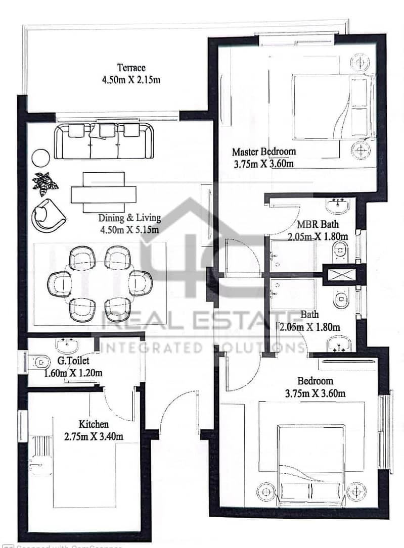 The lowest down payment in the Greens phase is a 2 bedroom apartment directly on the landscape for sale in Hyde Park 11