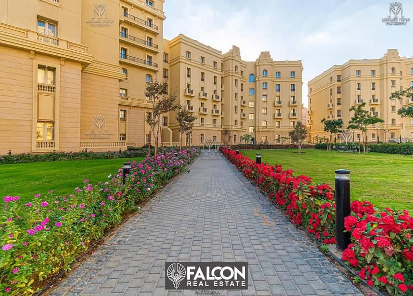 2-BR apartment immediate delivery fully finished in a prime location in R5 Area in the  New Capital, overlooking the Green River in  New Garden City 4