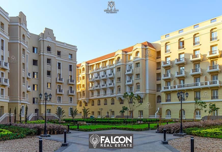 2-BR apartment immediate delivery fully finished in a prime location in R5 Area in the  New Capital, overlooking the Green River in  New Garden City 5