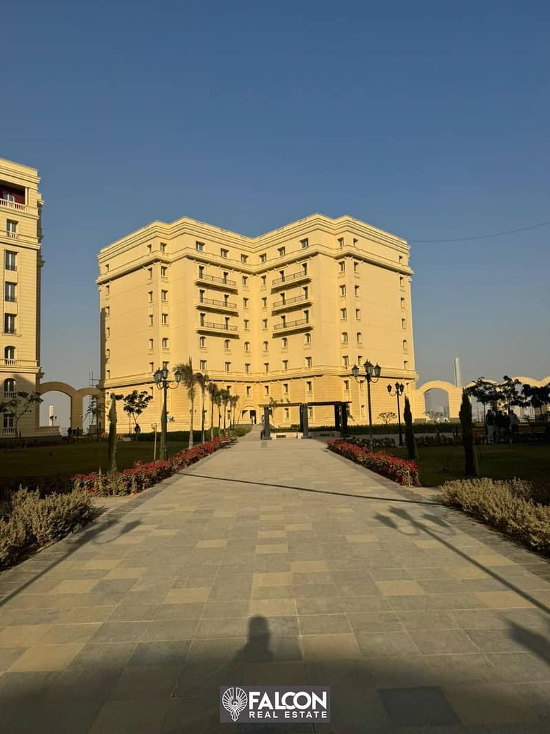 2-BR apartment immediate delivery fully finished in a prime location in R5 Area in the  New Capital, overlooking the Green River in  New Garden City 9