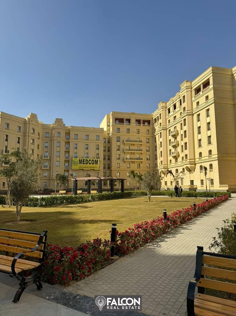 2-BR apartment immediate delivery fully finished in a prime location in R5 Area in the  New Capital, overlooking the Green River in  New Garden City 11