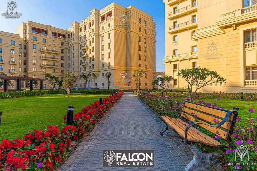 2-BR apartment immediate delivery fully finished in a prime location in R5 Area in the  New Capital, overlooking the Green River in  New Garden City 12