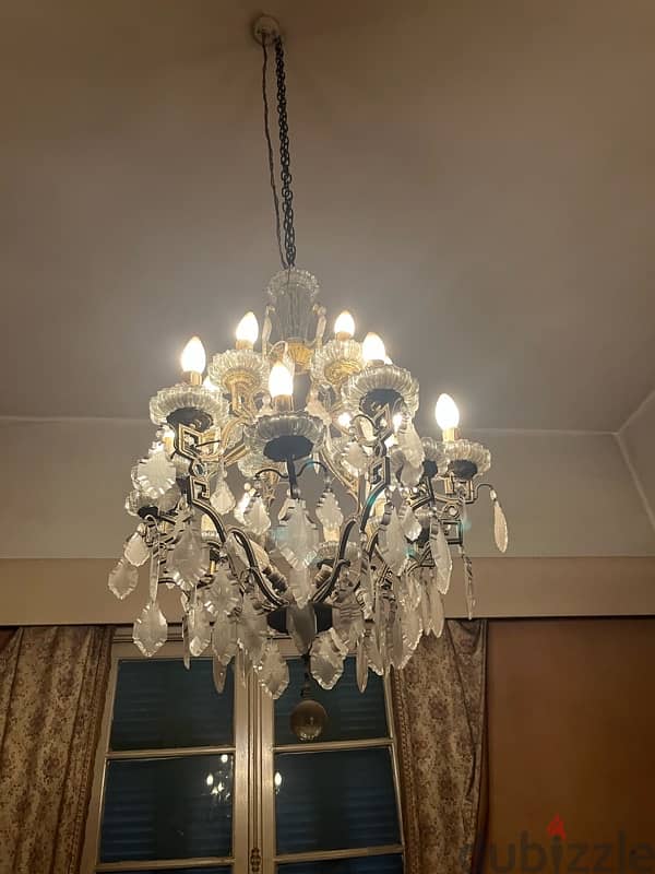 Antique Brass Chandelier نجفة نحاس انتيكة 1