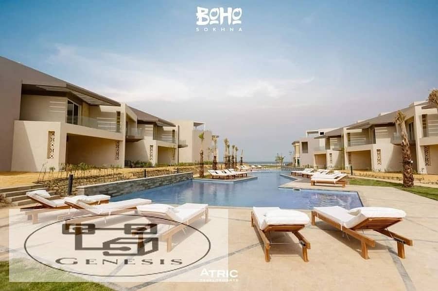 Townhouse for immediate delivery with a wonderful view for sale in Boho Sokhna 6